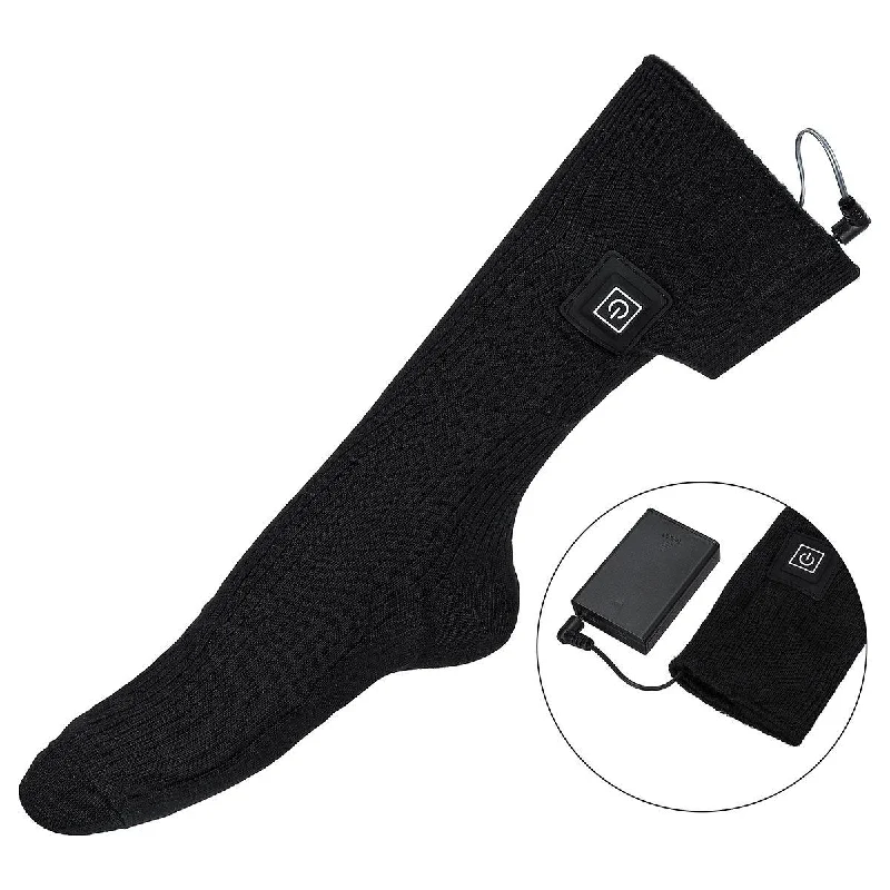 1 Pair of Skiing Heated Socks Winter Warming Cycling