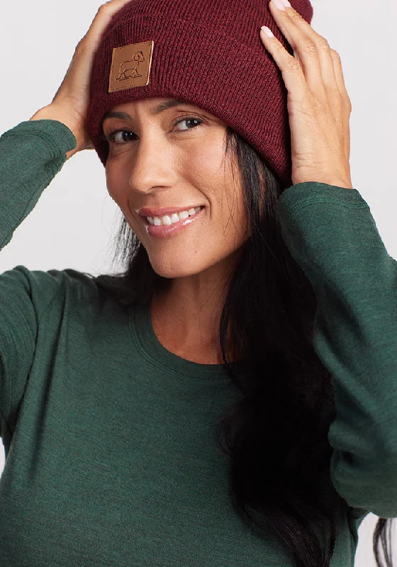 Baylor Beanie - Cranberry Melange