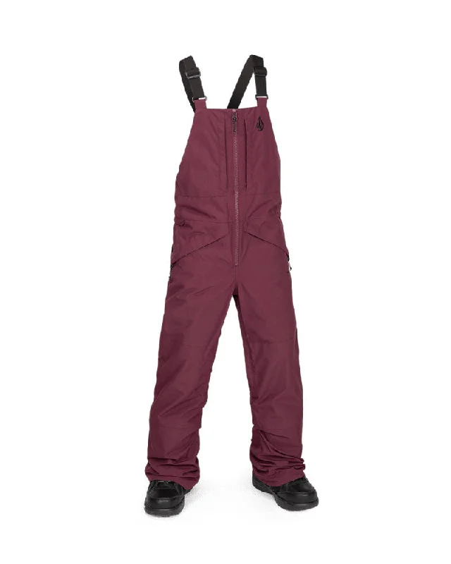 Volcom Kids' Barkley Ins Bib Overall Burgundy Smp 2025