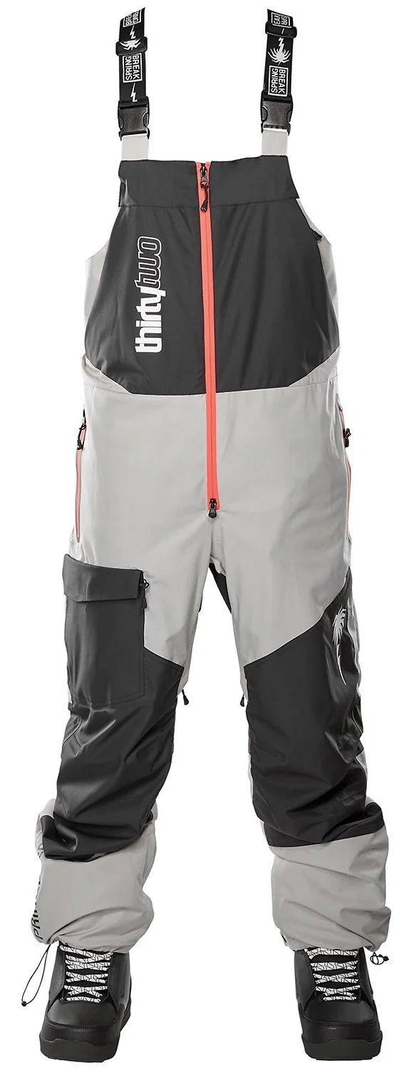 ThirtyTwo Spring Break Powder Bib Pants Mens Gravel