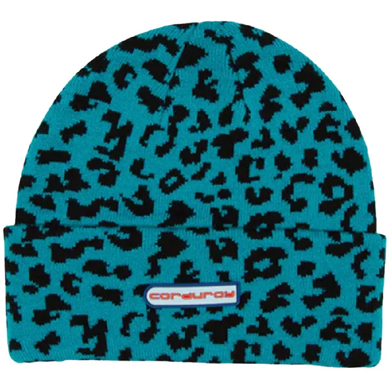 Corduroy Meow Beanie Teal 2023