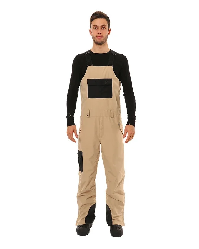 XTM Tyler Mens Bib Pants Oatmeal