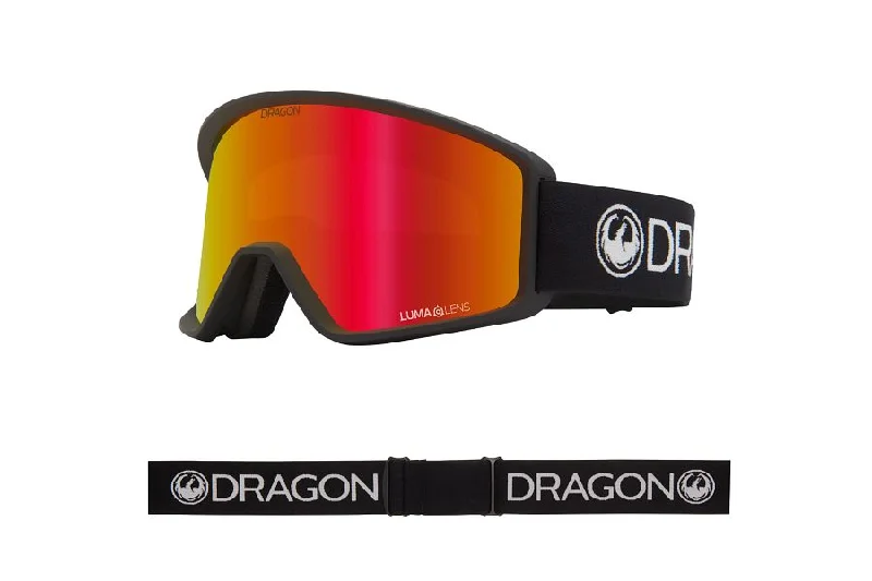 Dragon DXT OTG Snow Goggles Low Bridge Black / Lumalens Black Red Ion