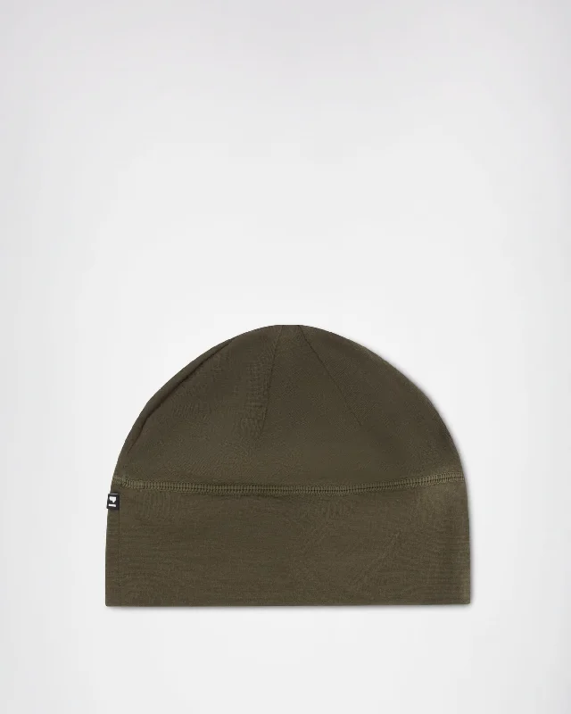 Tech Merino Under Helmet Beanie - Dark Olive