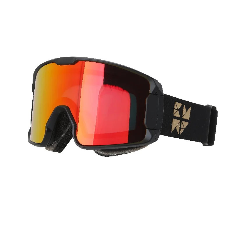 Retro Cylindrical Snow Goggles Vivid Ember Lens