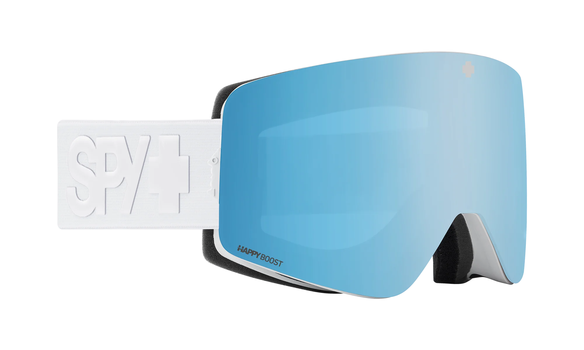 Spy Marauder Elite Goggles Matte White / Happy Boost Bronze Blue Spectra Mirror + Spare Lens