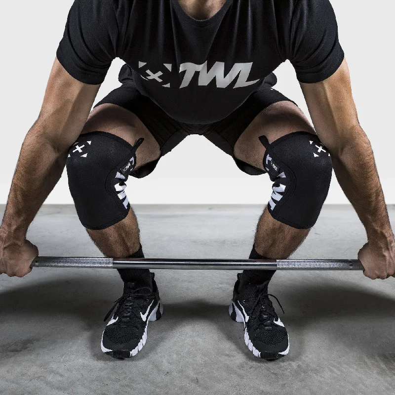 TWL - EVERYDAY KNEE SLEEVES (PAIR) - 5mm & 7mm - CORE BLACK/WHITE