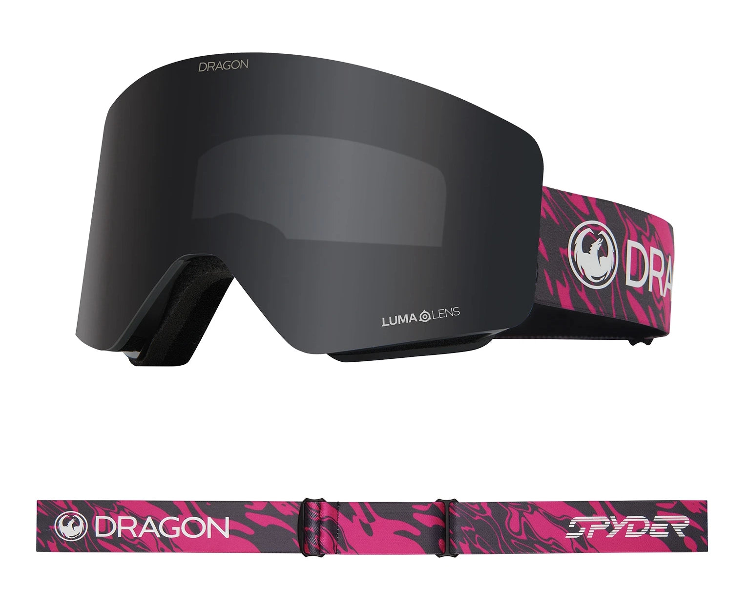 Dragon R1 OTG Snow Goggles Low Bridge Watermelon / Lumalens Dark Smoke + Lumalens Light Rose