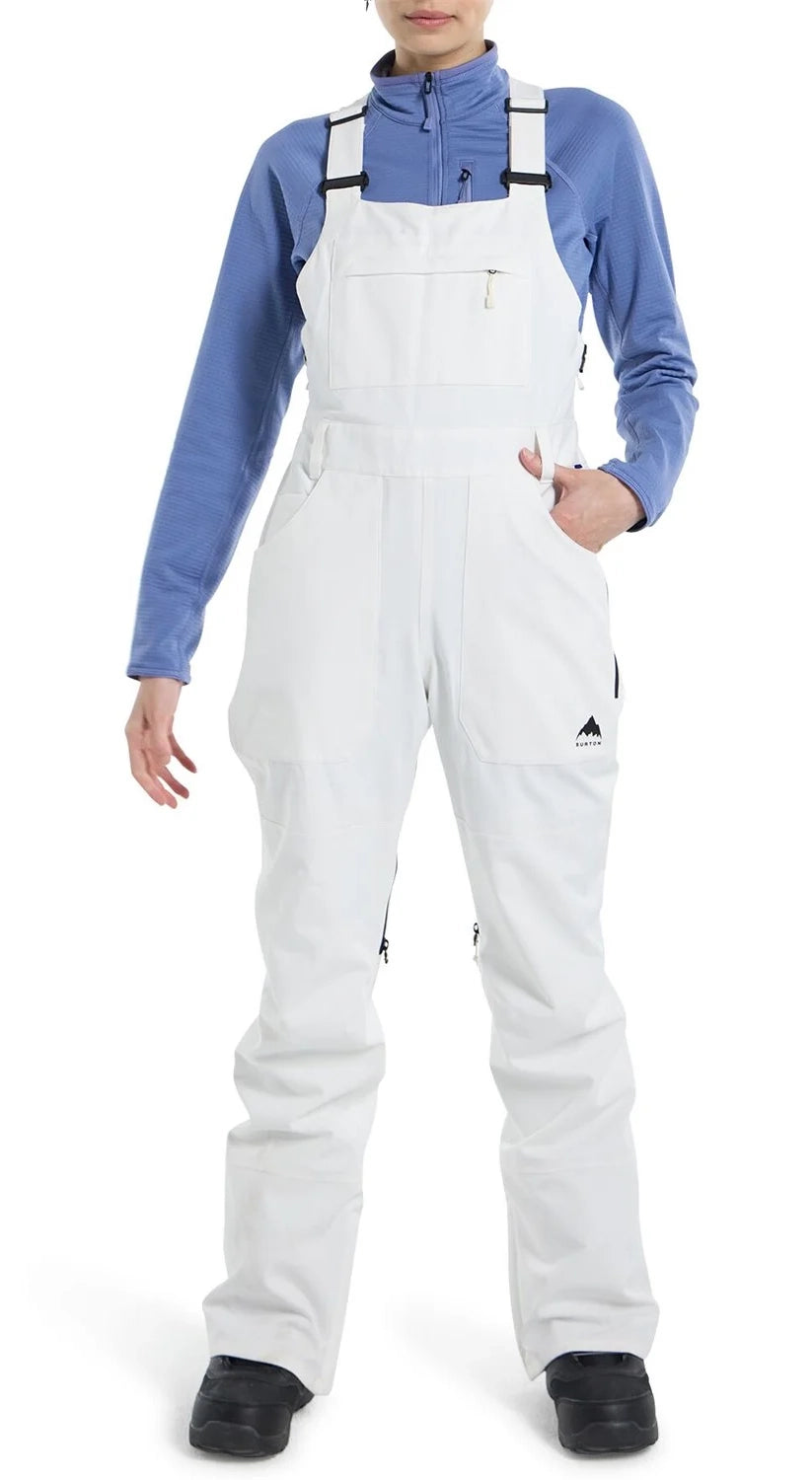 Burton Avalon Bib Pants Womens Stout White