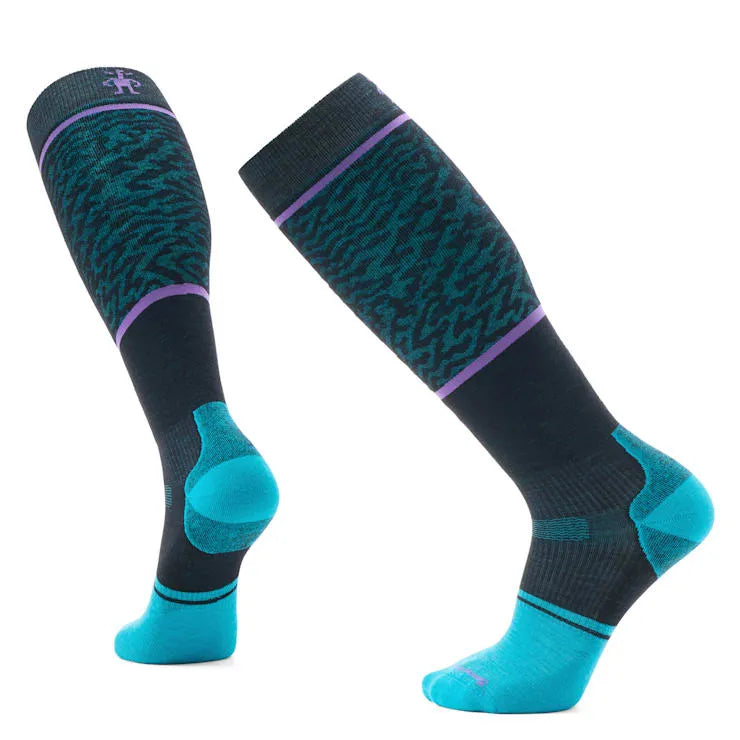 Smartwool Men's Snowboard Targeted Cushion Retro Line Over The Calf Socks 2025