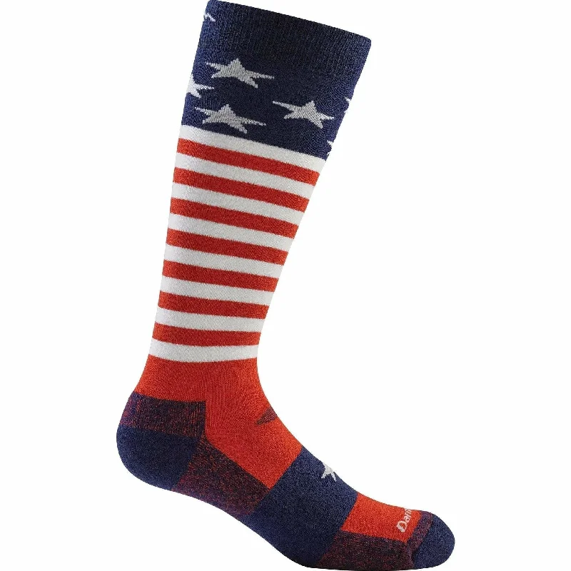 Darn Tough Kids Captain Stripes Over-the-Calf Lightweight Ski & Snowboard Socks - Clearance