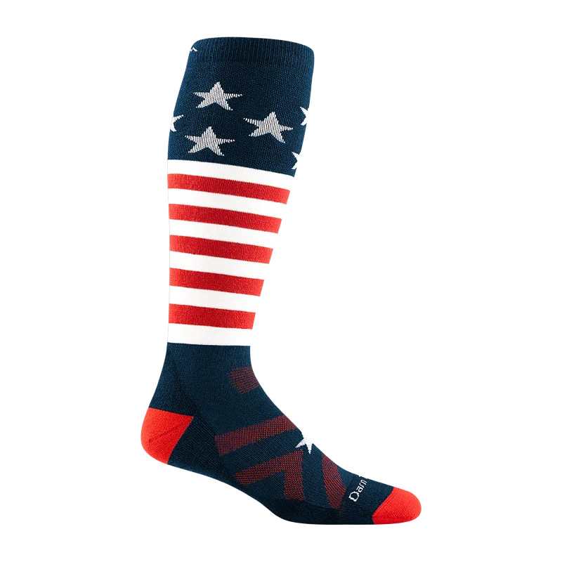 Men's Captain Stripe Over-the-Calf  Midweight Ski & Snowboard Sock