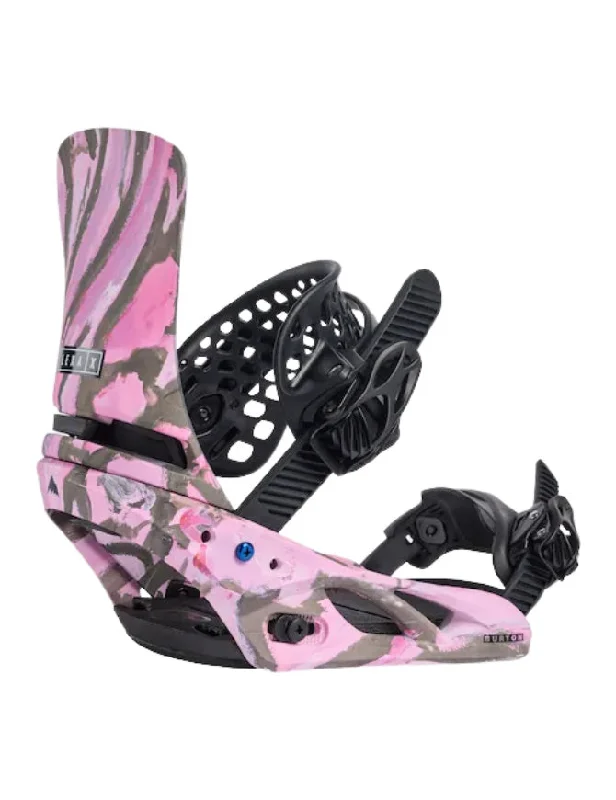 Burton Women's Lexa X Snowboard Binding 2025 | Grey/ Pink