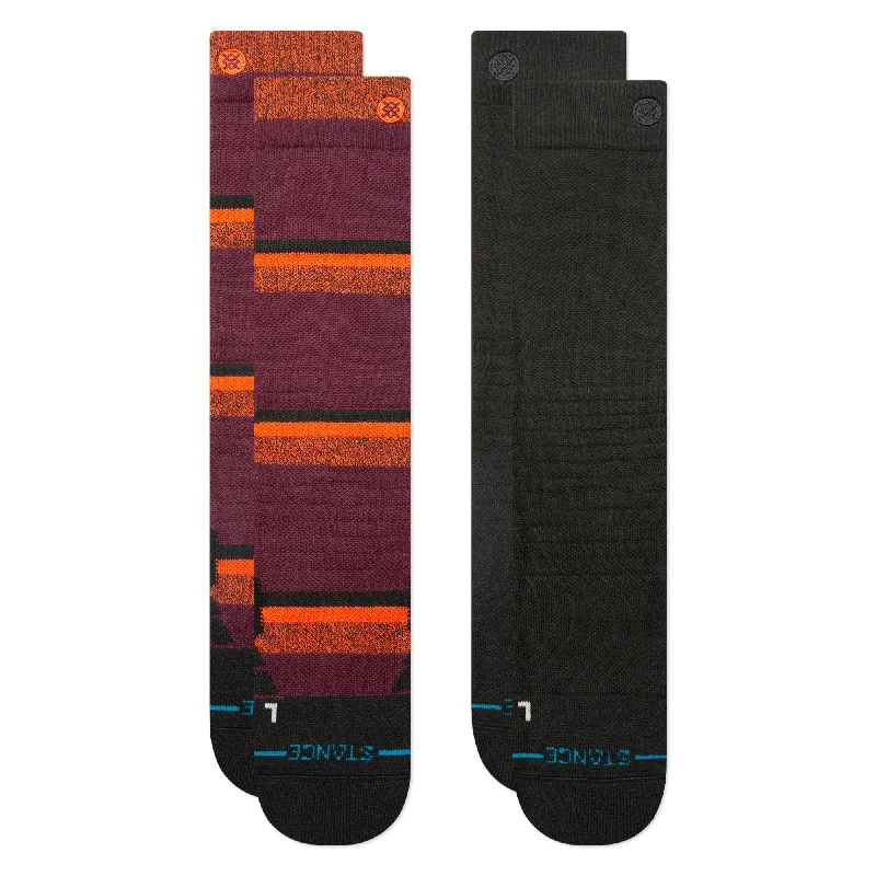 Nightride Mid (Snowboard Socks) 2pk | Black