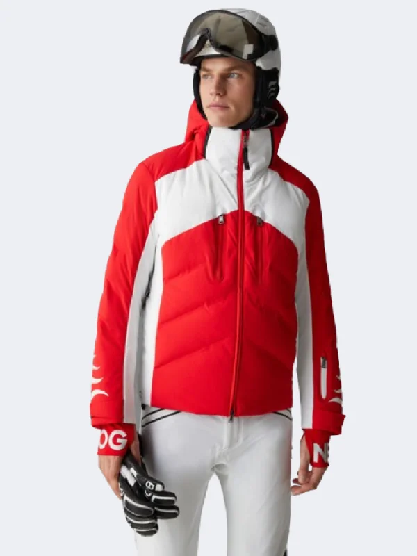 Bogner Jessy Men Skiing Jacket Red/White