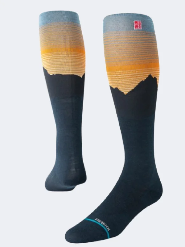 Stance Rising Jimmy Chin Snow Unisex Skiing Sock Navy/Orange/Black