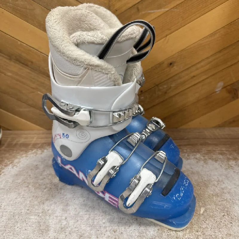 Lange - Kids Starlet RSJ 50 Downhill Ski Boots - MSRP $180: White/Blue-children-17/18.5