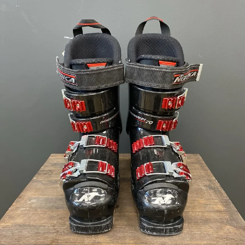 Nordica - Kid's Dobermann Team 70 Downhill Ski Boots - MSRP $290: Black/Red-children-